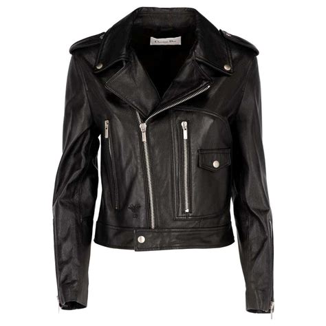 dior black leather jacket|vintage christian Dior jacket.